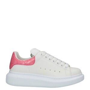 Alexander McQueen Women's Oversized Sneaker in White/Pink